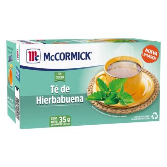 TÉ DE HIERBA BUENA CON 25 SOBRES MARCA SUGERIDA LA PASTORA O EQUIVALENTE